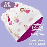 HECKBO Wróżka Beanie & Komin – Dwustronna 2–8 lat – Bawełna – Cienki Komin dla Dziewczynek (48–54 cm)