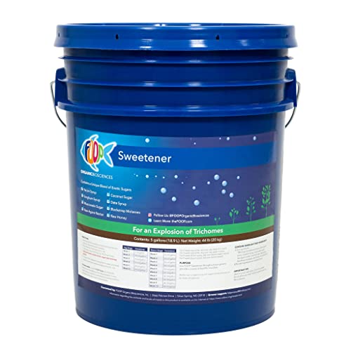 Foop Sweetener: Organic Sweetener For Plants | Creates An Explosion Of Trichomes And Improves Plant Flavor | Works With All Media And Nutrient Lines | Delivers Eight Organic Sugars (5 Gallons) #TOP14