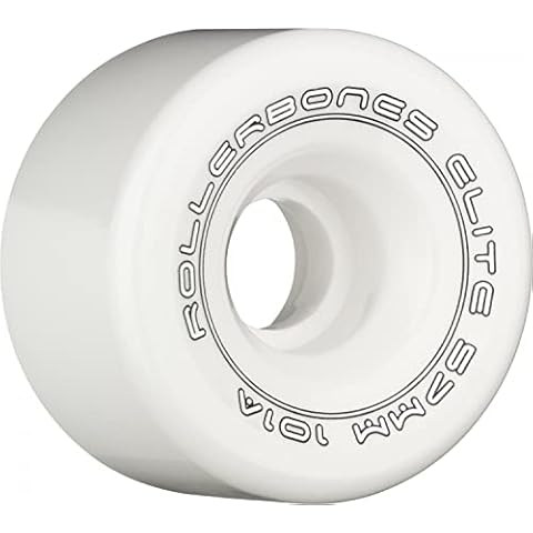 Rollerbones Art Elite 57mm 101A White Roller Skate Competition Wheels 8 pk Cover