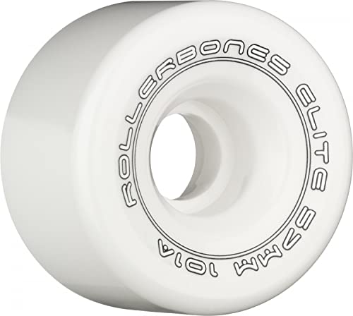Rollerbones Art Elite 57mm 101A White Roller Skate Competition Wheels 8 pk