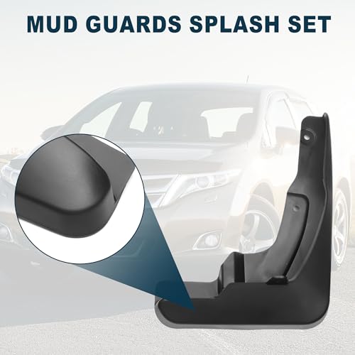 Image of Mud Flap Splash Guard for Toyota Venza 2009-2016 Durable | Front & Rear Side Mudflaps with Mount Accessor 1 Set