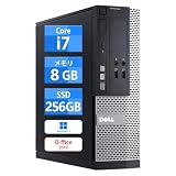 【整備済み品】デル デスクトップ OptiPlex 3020SFFデスクトップパソコン 高性能Corei7/windows11 デスクトップ/Office 2019搭載 初期設定済/WIFI 6/Bluetooth4.2/DP/VGA/USB3.1/4KHD対応/マルチ画面対応/180日保証 (メモリ8GB+SSD256GB) image