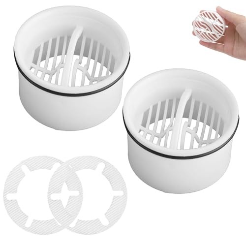 2 Piezas Filtro de Pelo Y Tubo de Inmersión para Desagüe de Ducha, Compatible con Desagüe, Diámetro 7 cm Desagüe de Ducha, Adecuado para Recoger los Pelos Sueltos de los Desagües de Baños y Cocinas