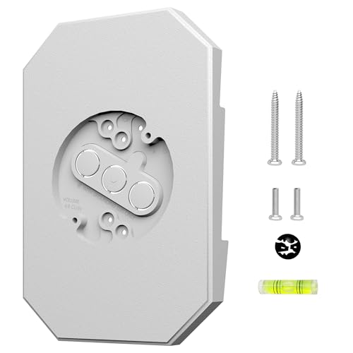 Yqwwda Siding Mounting Block for Light Lamp Repair Kit with Built-in Electrical Box - Fits 1/2 Lap/Double 4 Vertical Vinyl Siding Hooks for Hanging Outdoor Lamp White