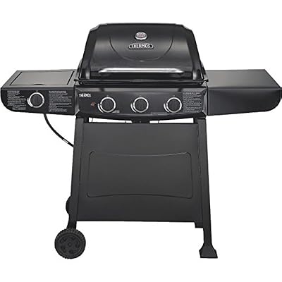 Char-Broil 461770719 Thermos Quickset 3-Burner Gas Grill, Black