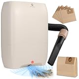 AIRTHEREAL T1 Plus Touchless Vacuum Automatic Dustpan with 6-Pack Disposable 4.7L Dust Bags, 3 Suction Modes, HEPA Filter, Ideal for Pet Owners, 20Kpa 1500 Watt Powerful Suction for Kitchen, Salon