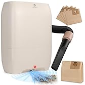 AIRTHEREAL T1 Plus Touchless Vacuum Automatic Dustpan with 6-Pack Disposable 4.7L Dust Bags, 3 Suction Modes, HEPA Filter, Ideal for Pet Owners, 20Kpa 1500 Watt Powerful Suction for Kitchen, Salon