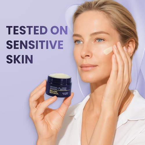 ABERA Belani Retinol Cream for Face, Facial Moisturizer with Collagen Cream and Hyaluronic Acid, Anti-Wrinkle Reduce Fine Lines, Night Anti-Aging For Women (1.01 Fl Oz) (1 Box + 2 Eye Patches)