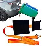 【No-Hitch】 Trash Can Hauler Strap – Heavy-Duty Polyester Trash Can Hauler for 20–96 Gallon Bins, Fits SUV/Truck/Sedan/Minivan, No Hitch Needed, Garbage Can Hauling Towing Straps