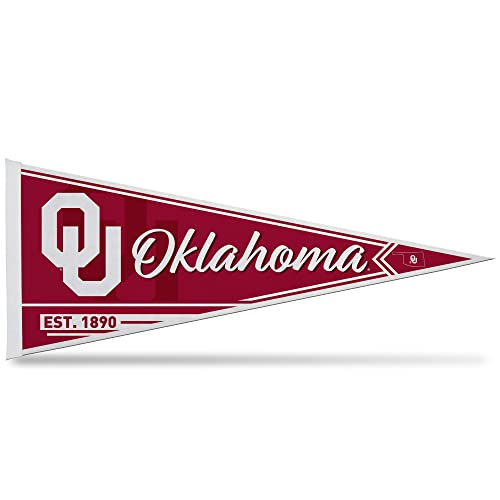 Rico Industries NCAA Oklahoma Sooners Classic 12 x 30 Felt Wall Dcor Pennant - Great for Home/Bed Room/Man Cave Dcor