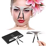 Augenbrauen Schablone Lineal mit Golden Ratio, Edelstahl Augenbraue Messlineal Eyebrow Bremssattel, Drei Punkt Positionierungsdesign, Semi Permanent Augenbrauen Gestaltung Shaping(01#)