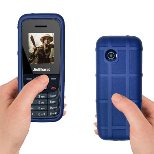 Image of ZAOMA Premium Back Case TPU Cover Compatible for Jio Bharat V4 4G Model No.: JBV191M2 Keypad Mobile Feature Phone Rugged Case (V4BHARAT RUGBB)
