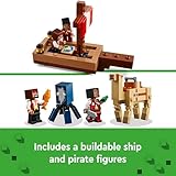 LEGO Minecraft The Pirate Ship Voyage - Boat Toy with 2 Pirates & 2 Animal Figures, plus Accessories incl. a Sword & Map - Gamer Gift for 8+ Year Old Boys and Girls 21259 - Image 3