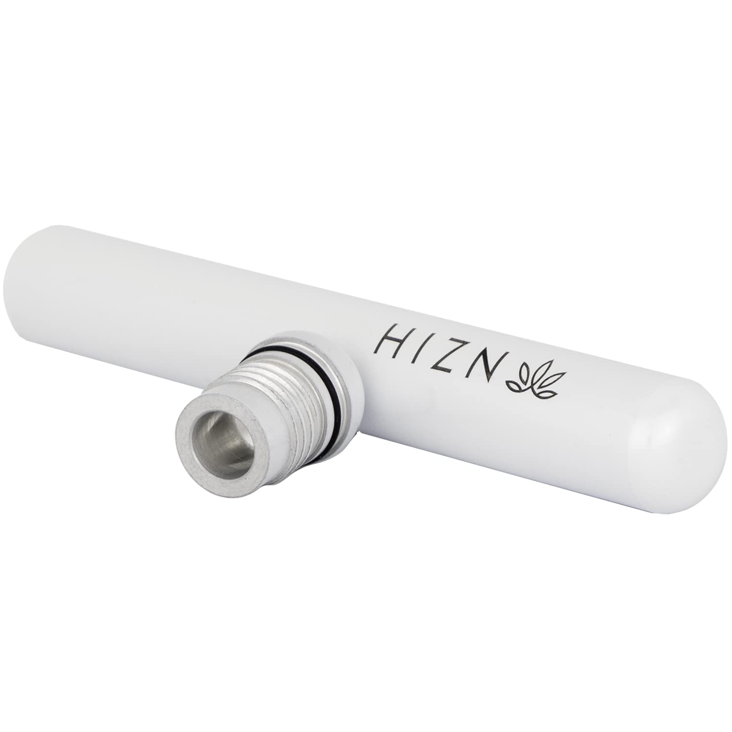 HIZN Pre-Roll - Custodia per il trasporto | ø 15 x 115 mm | King Size | filettatura CNC con guarnizione in gomma | antiodore | ermetica | impermeabile | protezione UV | (bianco