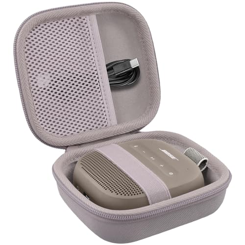 Image of for Bose New SoundLink Micro 2nd Gen Portable Bluetooth Speaker Hard Protective Case, Portable Travel Case with Carabiner (Sand) - co2CREA