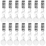 POPETPOP 12pcs Pinces à Nappe en Cristal de Larme avec Clips Métalliques, Poids Lourds Décoratifs pour Nappes, Rideaux et Bannières, Maintien Ferme pour Hôtel et Occasions Diverses