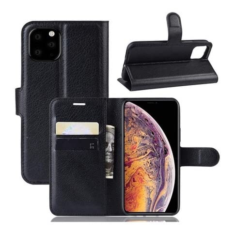Capa Para iPhone 11 (6.1) Tipo Carteira Preta Porta Cartão