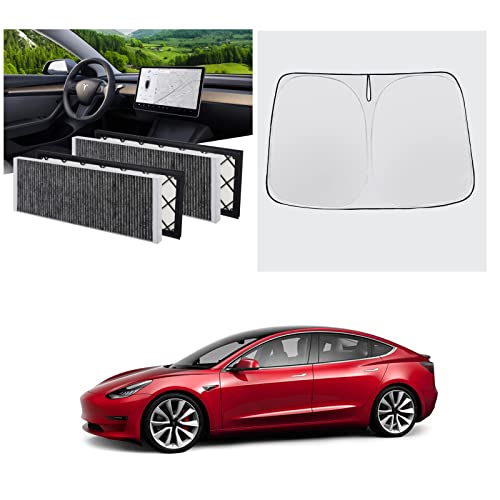Tesla Model Y Cabin Air Filter And Tesla Model Y Windshield Sunshade #TOP6