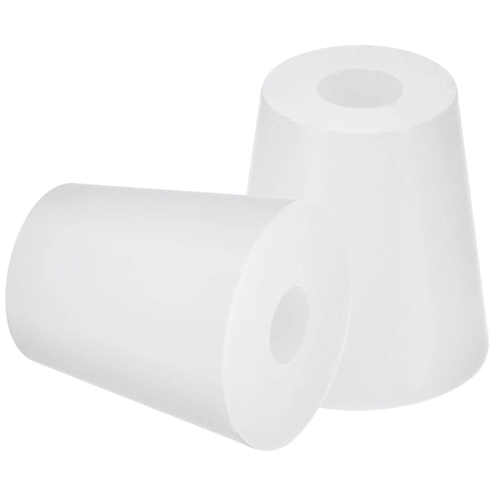 TOP-VIGOR 2Pcs Rubber Tapered Plug, 19mm to 25mm Drilled Silicone Stopper