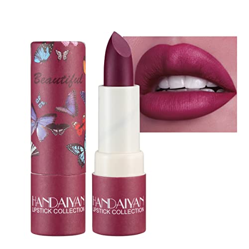 Wimode Matte Nude Lipstick,Silky Velvet Lip Gloss Waterproof Long Lasting Lipstick for Women Lip Stick Non-Stick Cup(007#)