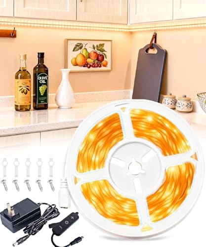 Under Cabinet Lighting 20Ft LED Strip Lights Kit with Dimmer Cont...