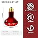 MIXJOY 100W Infrared Heat Lamp Bulbs, 2 Pack Reptile Infrared Heat Emitter Red Heat Lamp Bulbs Infrared Basking Light Bulbs for Reptiles, Bearded Dragon, Lizard, Tortoise, Chickens, Pets