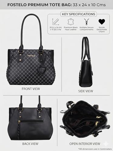 Image of Fostelo Women's Buenos Satchel Tote Handbag for Women | Ladies Purse | Stylish Shoulder Bag | Gift For Women
