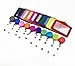 Hyamass 10-Pack Multicolor PU Leather ID Badge Holders with Retractable Reel - Horizontal Name Card Sleeves (Durable Clip-On Design for Work/Events)