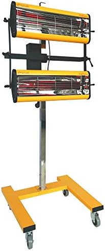 Solary Baking Infrared Paint Curing Lamp - B2E 110V Short Wave Infrared Heater Car Bodywork Repair Paint Dryer Stand 2×1050W