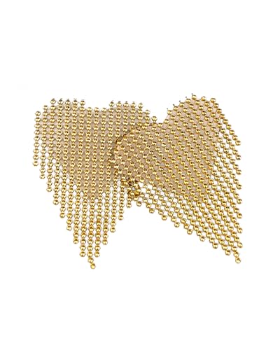 Image of ZGMYC Sparkly Rhinestones Metal Chain Nipple Cover with Tassel, Reusable Adhesive Pasties Sexy Bra Body Chain
