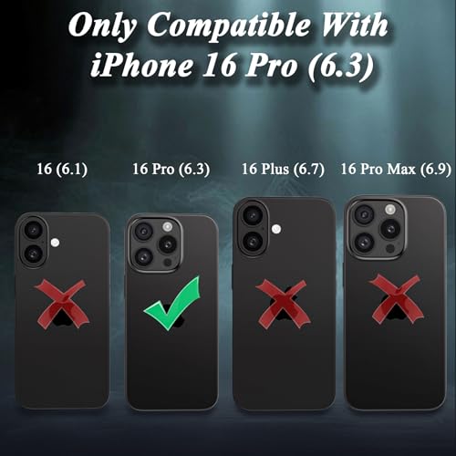 TMIDVFV Compatible with iPhone 16 Pro Case, with Belt Clip Holster Heavy Duty Rugged Magnetic Wireless Charging Full Body Protection Kickstand Cover for iPhone 16 Pro 6.3 inch Phone(Navy Blue) by TMIDVFV - Image 3