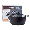 DaTerra Cucina 8 Qt Nonstick Dutch Oven wLid Made in Italy PTFE Cadmium Lead and PFOA free proprietary nontoxic ceramic coating Oven Safe Stock Pot Induction