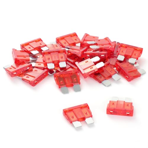(25Pcs) 10 Amp Standard Car Fuses 10A Automotive Fuse(ATO/ATC) Blade Fuse for Car/RV/Truck/SUV/Motorcycle/Boat