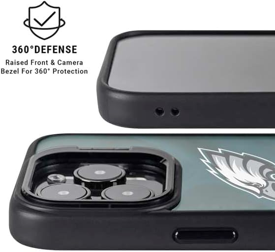 Skinit Kickstand Phone Case Compatible with iPhone 14 Pro - Officially Licensed NFL Philadelphia Eagles Design