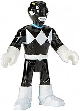 Imaginext Replacement Figure Power Rangers Playset CHH57 - Black Ranger and Blue Ranger ~ Replacement Black Ranger Zachary Taylor, Black, White