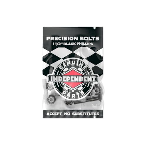 Independent Genuine Parts Cross Bolts Standard Phillips Skateboard Hardware (Black/Black 1 1/2)