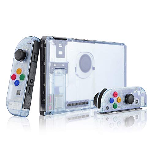 Extremerate Back Plate For Nintendo Switch Console, Ns Joycon Handheld Controller Housing With Colorful Buttons, Diy Replacement Shell For Nintendo Switch - Glacier Blue #TOP2