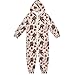 ALAZA Ice Hockey Player Maple Leaves Onesie Pajamas Jumpsuit Sleepwear Unisex One-Piece Pajamas 12-13Y Multicolor