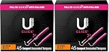 U by Kotex Click Compact Tampons Super Plus Absorbency Unscented, 45 Count (Pack of 2)