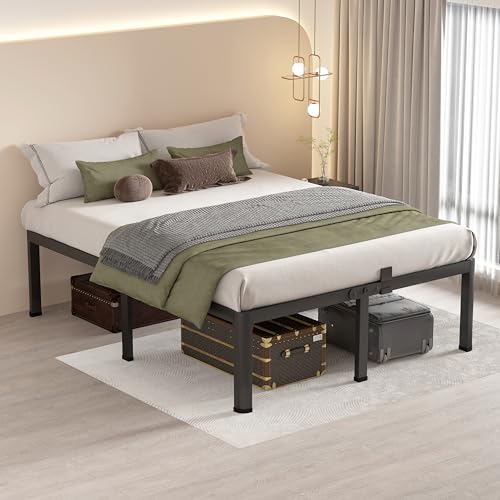 MAF 14 Inch King Metal Platform Bed Frame with Round Corner Legs, 3000 LBS Heavy Duty Steel Slats Support, Noise Free, No Box Spring Needed, Easy Assembly by MAF - Used condition - Image 6