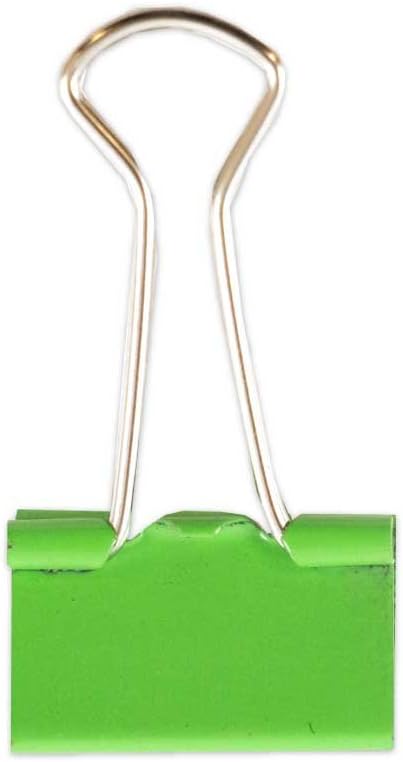 JAM PAPER Office Clip Assortment - Green - (1) Binder Clips (1) Round Paper Cloops and (2) Paper Clips (Regular & Jumbo) - 4/Pack