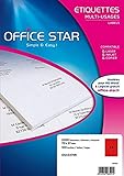 star office mac free download  OFFICE STAR - Boite de 2400 étiquettes rouges autocollantes multi-usages, Personnalisables et imprimables, Format 70 x 37 mm, Impression laser / jet d\'encre, (OS43474R)