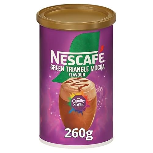 NESCAFE Green Triangle Mocha Flavour Instant Coffee, 260g, Medium Roast, Powder Form