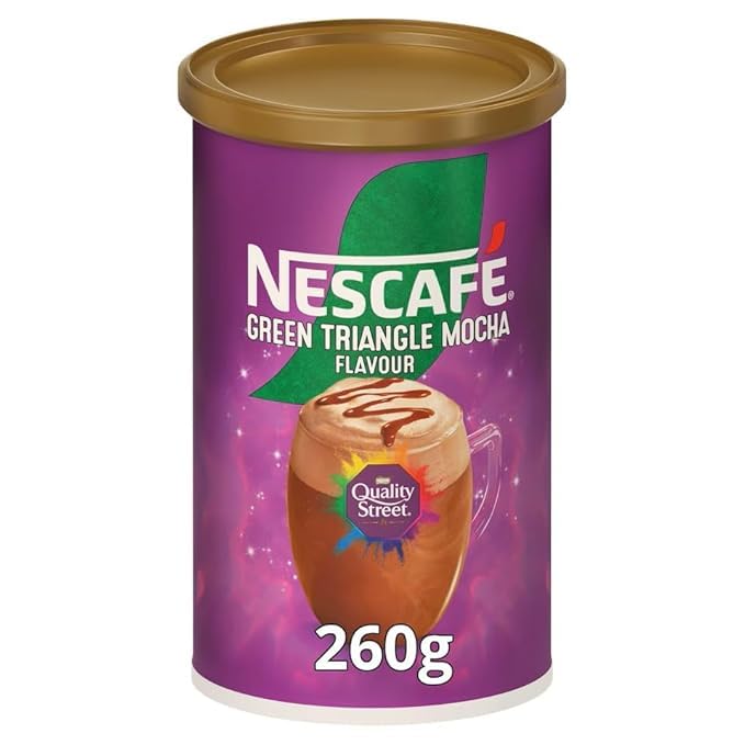 NESCAFE Green Triangle Mocha Flavour Instant Coffee, 260g, Medium Roast, Powder Form