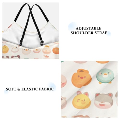 KLL Farm Animals Pattern Girls' 1-Piece Swimsuit Summer Swimming Suits with Adjustable Straps Quick-Dry3