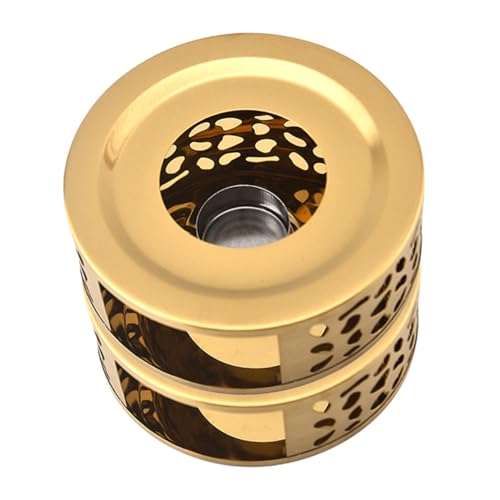 Garneck 2pcs Stainless Steel Tea Light Warmers Teapot Warmer Portable Heating Bases for Teapots and Drinks for Camping and Gatherings