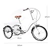 ROMYIX 20" 3 Wheel Bike Adult Tricycle With Shopping Basket, Cruiser Bike Adult Bicycle Cycling Pedal Bike for Outdoor Sports Shopping #1