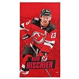 Northwest NHL New Jersey Devils Beach Towel, 30' x 60', Nico Hischier