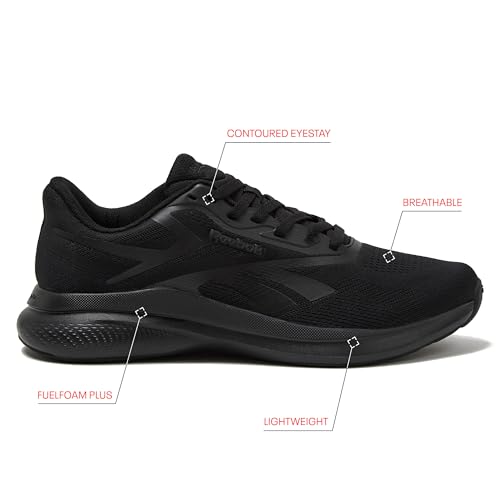 Reebok Energen Run 4 Running Shoes for Men, Lightweight Athletic Mens Sneakers Size 6.5 to 14, Black/Black/Black, 10.5 by Reebok - Used condition - Image 2