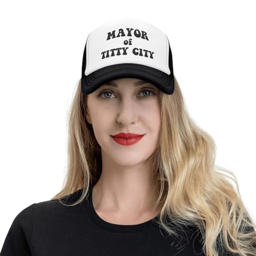 Image of You Find It Offensive? I Find It Funny Trucker Hats for Women Black Men Retro Trucker Black Hats for Men